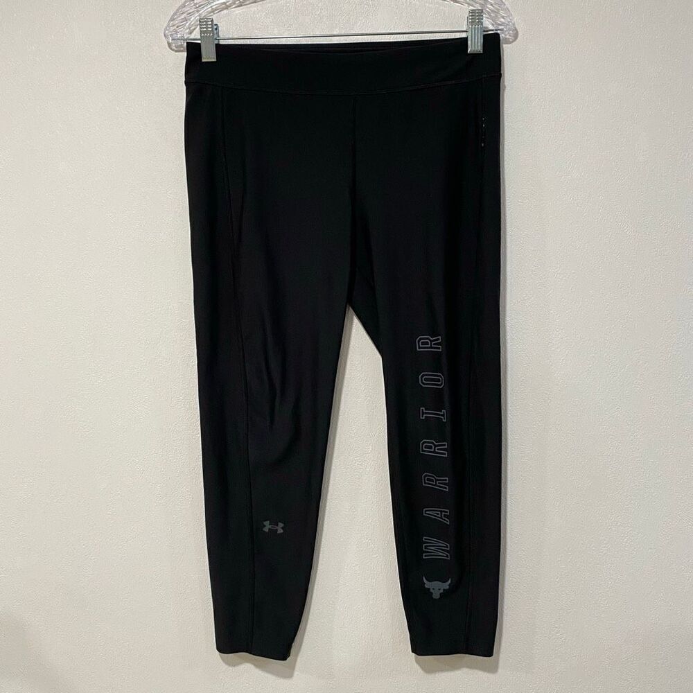 Under Armour Project Rock HeatGear Leggings Black Youth Large “Warrior”